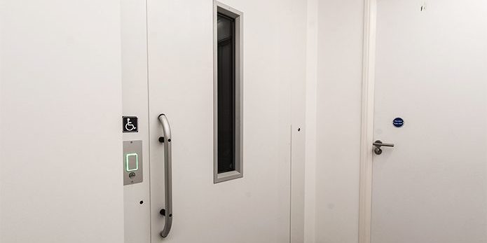 The Third Space passenger lift with the door closed